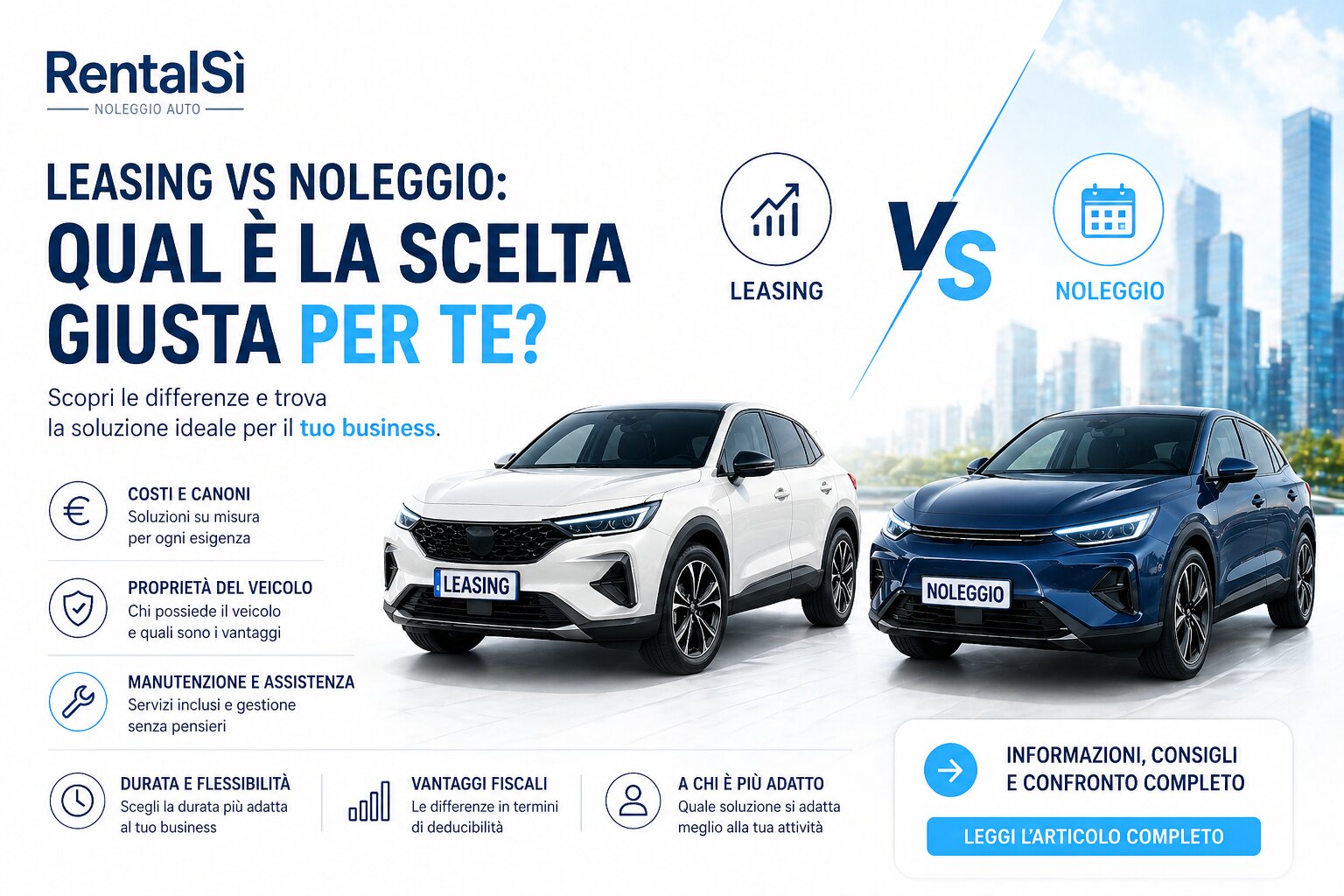 Differenza tra leasing e noleggio a lungo temine