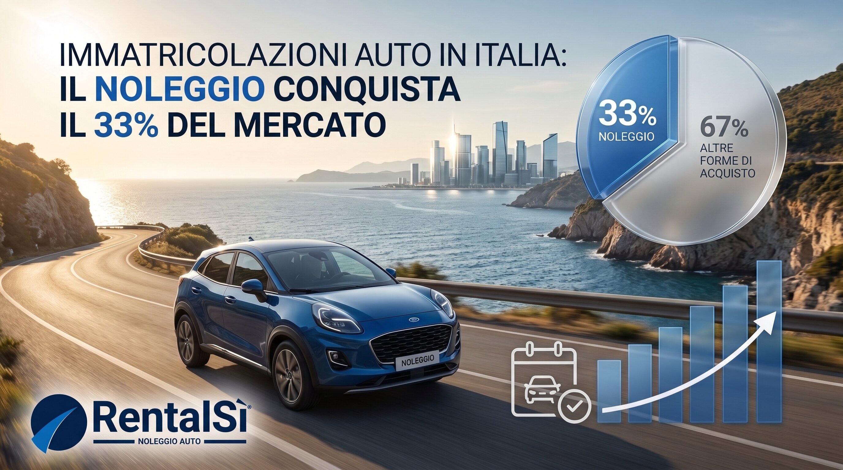 Immatricolazioni auto in Italia: il noleggio conquista il 33% del mercato
